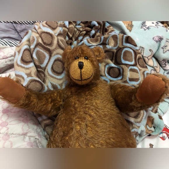 Vintage MOHAIR Bear Jointed Arms - Hunchback 17" Winey Bears - Picture 3 of 3